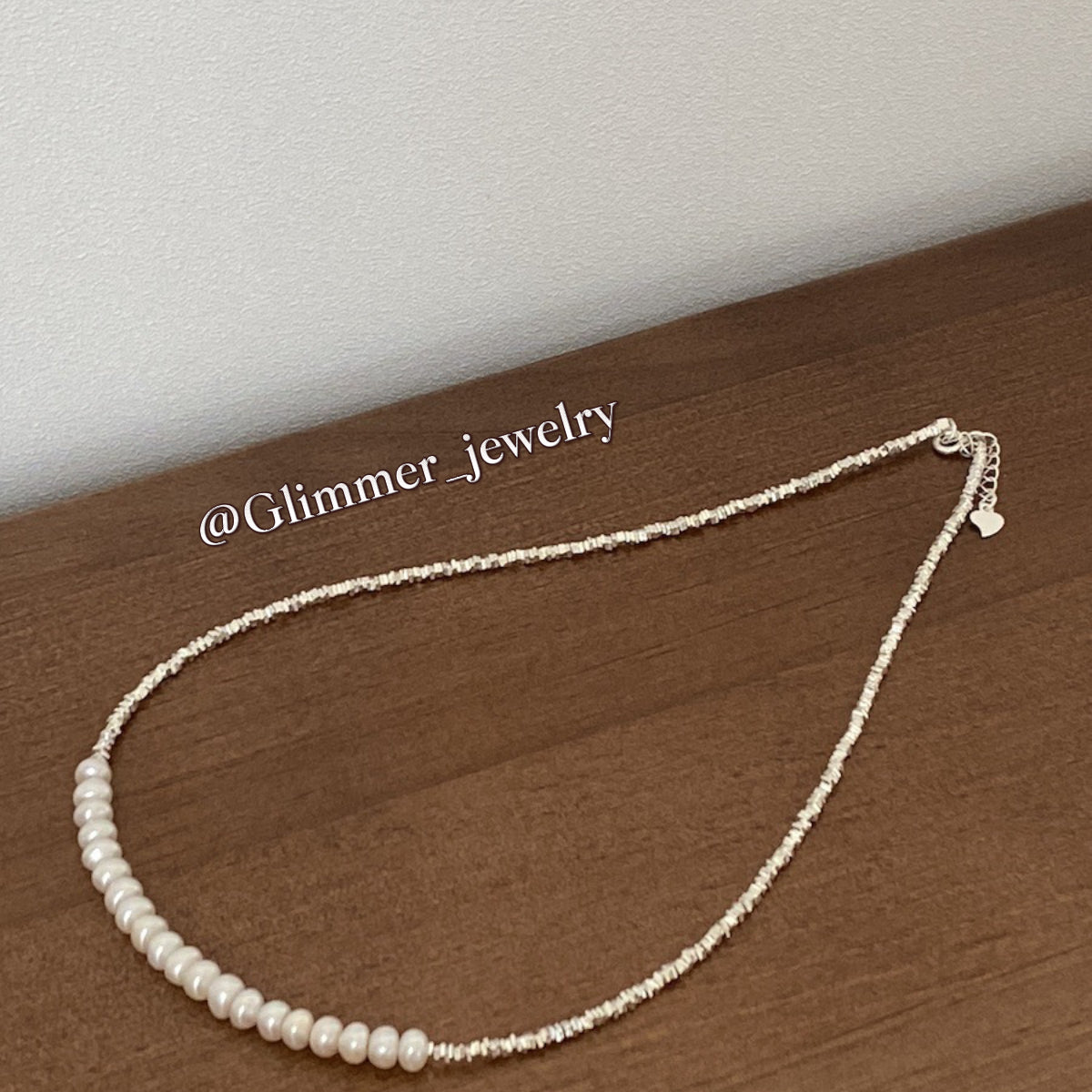 Shimmering 925 Sliver Pearl Bracelet & Necklace